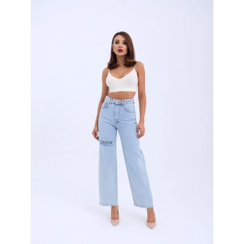 6491 DENİM WIDE LEG-AÇIK MAVİ