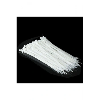 Kablo Bağı (Cırt Kelepçe) Beyaz 4.8x200 MM (100Adet)