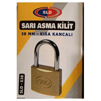 38 mm sarı asma kilit