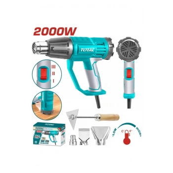 Sıcak Hava Tabancası 2000 W Ayarlanabilir Sıcaklık Yüksek Kalite Tb20045 Elits Hırdavat