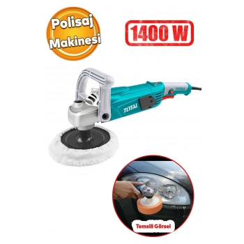 Total TP1141806 Polisaj Makinesi Elektrikli Kablolu 180 mm 1400 W Far Parlatma Pasta Cila Kaporta