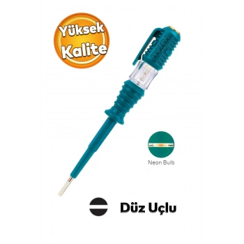 Kontrol Kalemi 140 mm Elektrik Priz Faz Voltaj Kontrol Tornavidası Düz Uçlu THT291408