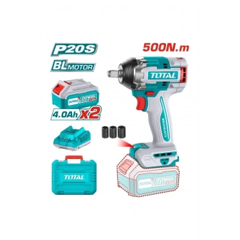 Li-on Akülü Somun Sıkma Kömürsüz Motor 4.0 Ah Çift Akü Tıwlı2050