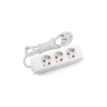 Viko Multi-let Beyaz Üçlü Priz Topraklı Kablolu 3 Metre