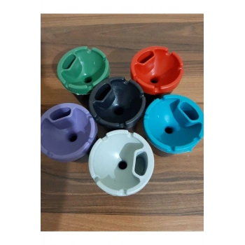 6 Adet Plastik Kokusuz Çakmak Koyma Bölümlü Küllük