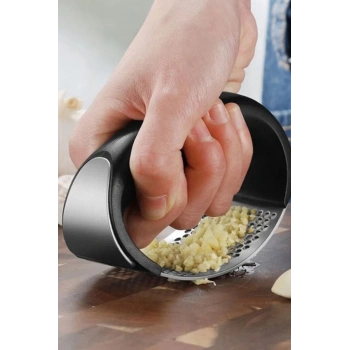 Paslanmaz Çelik Tutma Kollu Lüx Sarımsak Ezici Yeni Nesil Sarımsak Rendesi