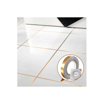 Duvar Dekor 1 Cm 50 Metre Altın Sarısı Fayans Arası Şerit Bant Dekoratif Dekor Bant