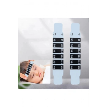 Bebek Çocuk Alın Şeridi Kafa Termometresi Ateş Vücut Sıcaklığı Testi Tek Kullanımlık Seyehat Taşınan