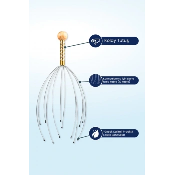 Kafa Masaj Aleti Baş Boyun Saç Kaşıma Teli