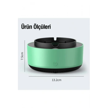 Dumanı İçine Çeken Kül Tablası Akıllı Kokusuz Küllük Duman Filtreli Hava Temizleyici Araç Ev Ofis