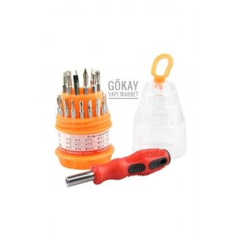 31 Parça Mıknatıslı Mini Tornavida Seti Çok Amaçlı Laptop Telefon Tamir Seti Vidalama