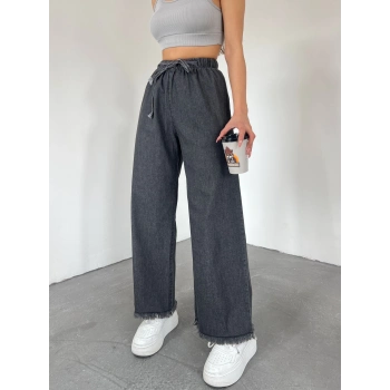 Paçası Püsküllü Palazzo Pantolon