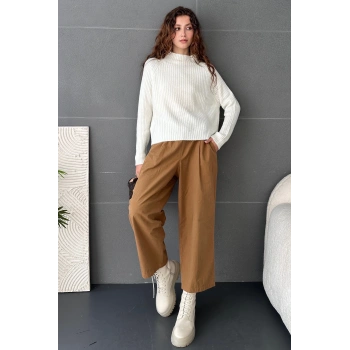 Yarım Balıkçı Fitilli Triko Kazak