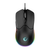 RAMPAGE KM-9858 JAZZY V2 SİYAH USB RGB AYDINLATMALI Q 12800 DPI MOUSE