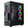 GAMEBOOSTER RAIDER E651B 650W 80+ WHITE USB 3.0 MESH 4*RAİNBOW FANLI MİD-T E-ATX GAMİNG SİYAH KASA