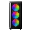 GAMEBOOSTER RAIDER E651B 650W 80+ WHITE USB 3.0 MESH 4*RAİNBOW FANLI MİD-T E-ATX GAMİNG SİYAH KASA