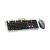 LECOO CM107 USB KABLOLU RAİNBOW AYDINLATMALI TÜRKÇE Q OYUNCU KLAVYE & MOUSE SETİ SİYAH