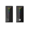 LECOO DS104 KABLOLU USB + 3.5MM JACK 6W RGB AYDINLATMALI MASAÜSTÜ HOPARLÖR SİYAH