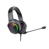 LECOO HT403 3.5MM JACK + USB KABLOLU KULAK ÜSTÜ RGB AYDINLATMALI GAMİNG KULAKLIK SİYAH