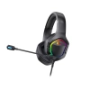 LECOO HT403 USB KABLOLU RGB AYDINLATMALI MİKROFONLU KULAK ÜSTÜ GAMİNG KULAKLIK SİYAH