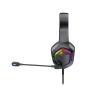 LECOO HT403 USB KABLOLU RGB AYDINLATMALI MİKROFONLU KULAK ÜSTÜ GAMİNG KULAKLIK SİYAH