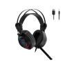 LECOO HT405 3.5MM JACK + USB KABLOLU RGB AYDINLATMALI KULAK ÜSTÜ GAMİNG KULAKLIK SİYAH