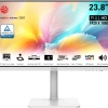 Msı 23.8 Modern Md2412Pw 1920X1080 (Fhd) 16:9 Flat Ips 100Hz 1Ms Adaptıve-Sync Pıvot Beyaz Type-C Monıtor