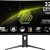Msı 31.5 Mag 321Cup 3840X2160 (Uhd) 16:9 Curve 1500R Va 160Hz 1Ms Freesync Premıum Gamıng Monıtor