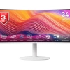 Msı 34 Modern Md342Cqpw 3440X1440 (Uwqhd) Curve 1500R Va 120Hz 1Ms Adaptıve-Sync Type-C Monıtor