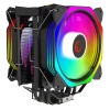 RAMPAGE OCTAGON C60 SİYAH 57CFM 1800RPM 2X12CM ARGB AM5/LGA1700 UYUMLU HAVA SOĞUTMALI CPU FAN