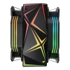 RAMPAGE OCTAGON C60 SİYAH 57CFM 1800RPM 2X12CM ARGB AM5/LGA1700 UYUMLU HAVA SOĞUTMALI CPU FAN