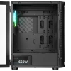 RAMPAGE PROLIX MESH 650W 80+ SİYAH 4*12CM ARGB FAN MANYETİK TEMPERLİ CAMLI ATX MİD-T GAMİNG OYUNCU KASASI