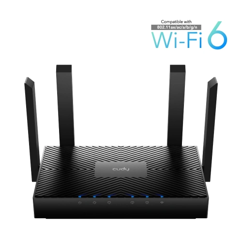 Cudy WR3000 AX3000 2.4GHz/5GHz 3000Mbps AP/RE/WISP 4*Gigabit Port MU-MIMO Kablosuz Wi-Fi 6 Router