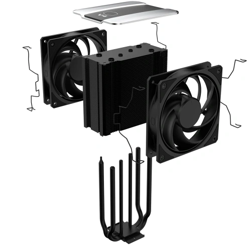 CM V4 ALPHA 3DHP Black 2x120mm Intel 1851/AM5 Uyumlu CPU Soğutucusu