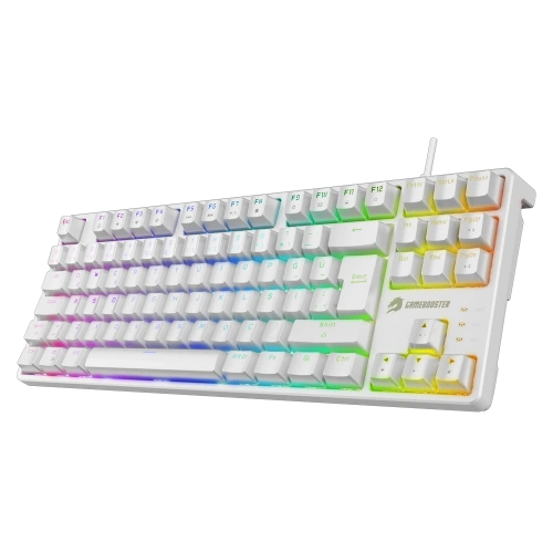 GameBooster G23W Enigma TKL Rainbow Aydınlatmalı Red Switch Mekanik Beyaz Oyun Klavyesi