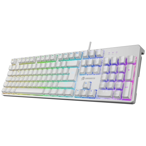 GameBooster G24W Enigma Rainbow Aydınlatmalı Red Switch Mekanik Beyaz Oyun Klavyesi