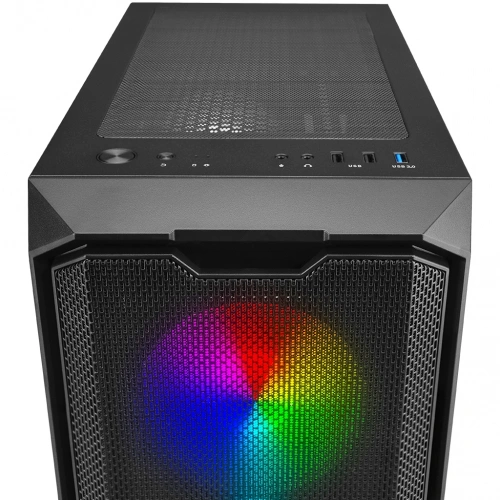 PowerBoost VK-K521B 650w 80+ USB 3.0 ATX Mesh Ring RGB fan siyah Kasa