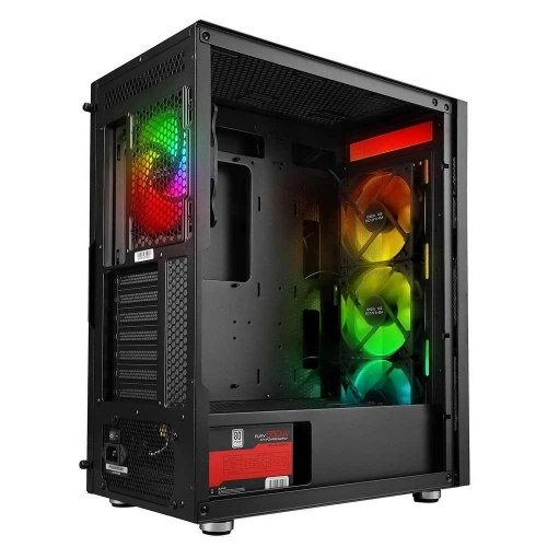 PowerBoost VK-G3701B 550w 80+ USB 3.0 ATX, ARGB Fan, Mesh+Stirp Siyah Kasa