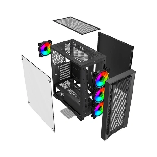 PowerBoost PB-P705B 650w 80+ Bronze USB 3.0 Mesh ARGB Fanlı Gaming Siyah Kasa