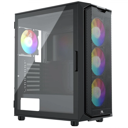 PowerBoost PB-P521B 750w 80+ Bronze USB 3.0 ATX Mesh ARGB fan siyah Kasa