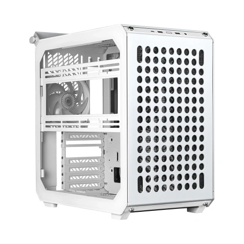 CM MasterBox Qube 500 TG Beyaz 1x120mm Fanlı, Modular MidTower Kasa