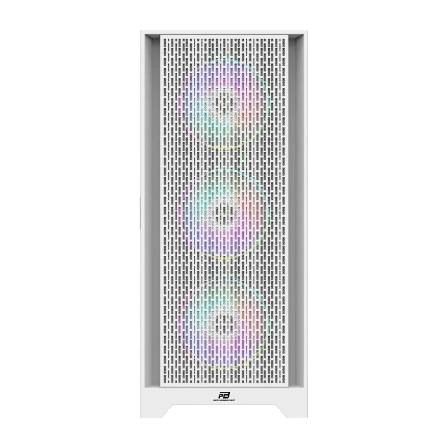 PowerBoost PB-P1601BW USB 3.0 Mesh ARGB Fanlı Gaming Beyaz Kasa (PSU Yok)