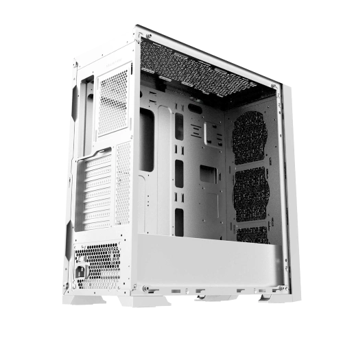 PowerBoost PB-P1601BW USB 3.0 Mesh ARGB Fanlı Gaming Beyaz Kasa (PSU Yok)