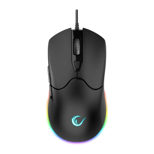 RAMPAGE KM-9858 JAZZY V2 SİYAH USB RGB AYDINLATMALI Q 12800 DPI MOUSE