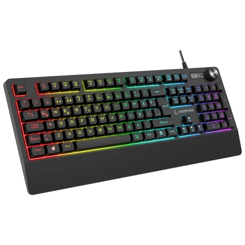 RAMPAGE KM-9858 JAZZY V2 SİYAH USB RGB AYDINLATMALI Q 12800 DPI MOUSE