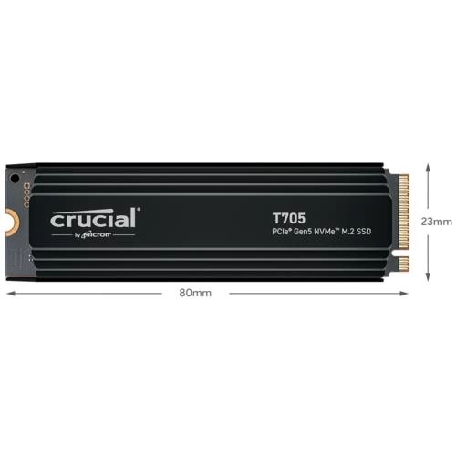 Crucial T705 2TB PCIe Gen5 NVMe M.2 SSD Soğutuculu CT2000T705SSD5
