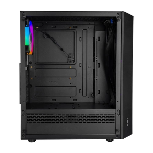EVEREST BUMPY 4*12CM RGB FAN 600W APFC TEMPERED CAMLI ATX MİD-T GAMİNG OYUNCU KASASI