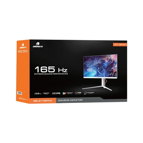 GAMEBOOSTER GB-2718FFW 27165HZ 0.5MS SS IPS FHD 1XHDMI 2.0 , 1*DP OYNAR AYAK BEYAZ GAMİNG MONİTÖR