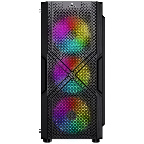 GAMEBOOSTER GB-PW908B USB 3.0, ATX MESH, FİXED RGB FAN, SİYAH KASA (PSU YOK)
