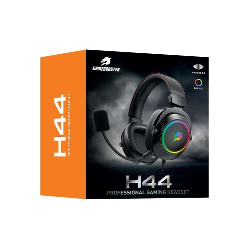 GAMEBOOSTER H44 RGB USB7.1 SİYAH PROFESYONEL OYUNCU KULAKLIĞI
